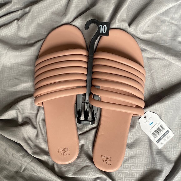 Time and Tru Multi-Band Slide Sandals Size 10 NWT - Picture 7 of 12
